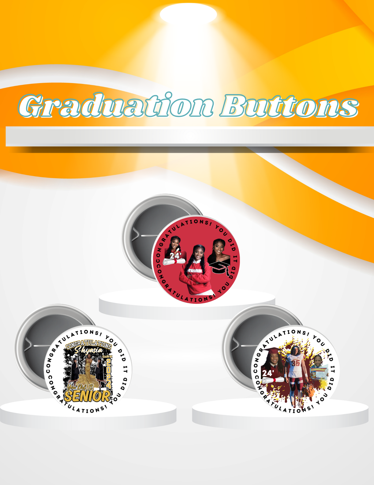 Graduation Buttons